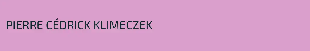 PIERRE CÉDRICK KLIMECZEK